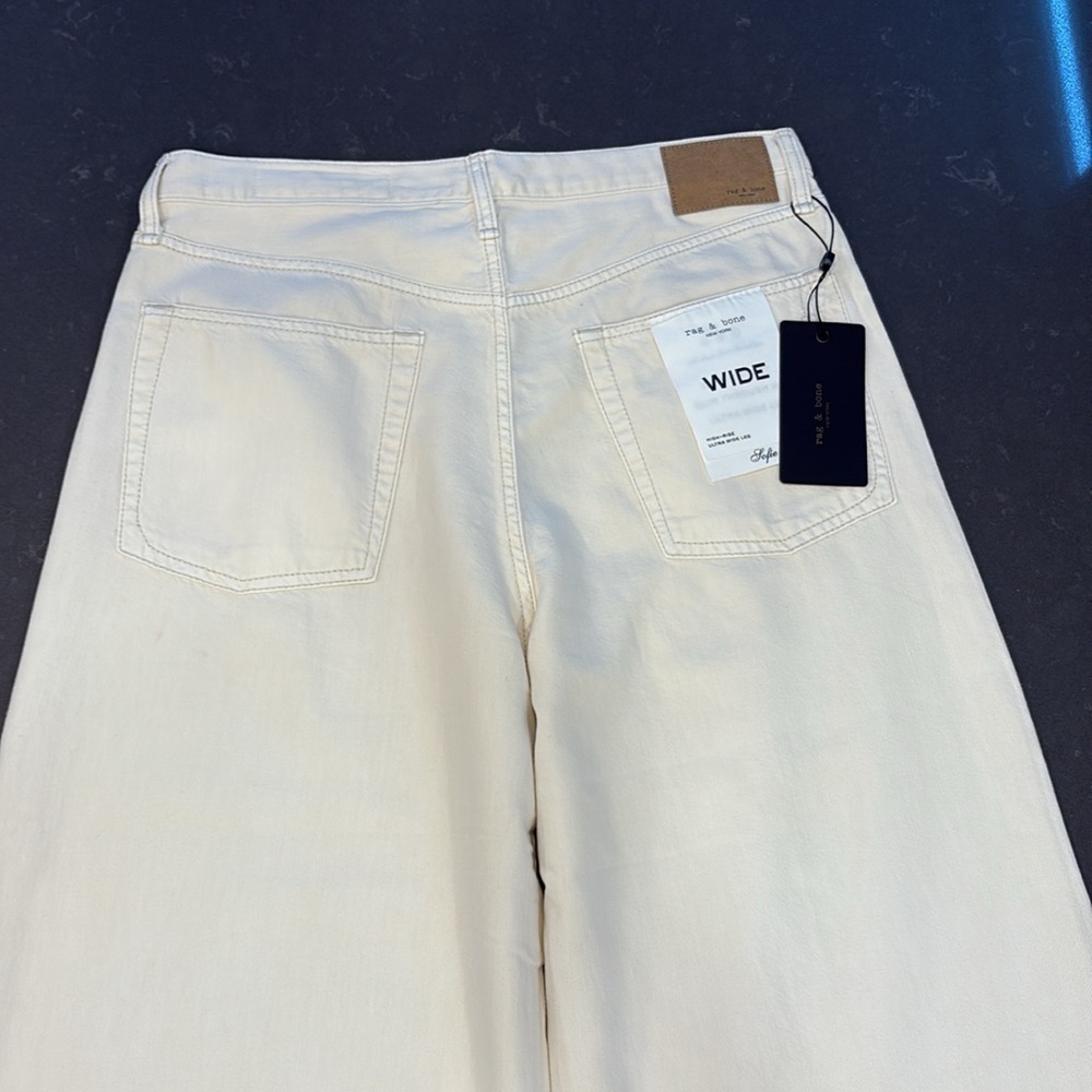 rag & bone Featherweight Sofie Jean in color Ecru - Picture 7 of 11